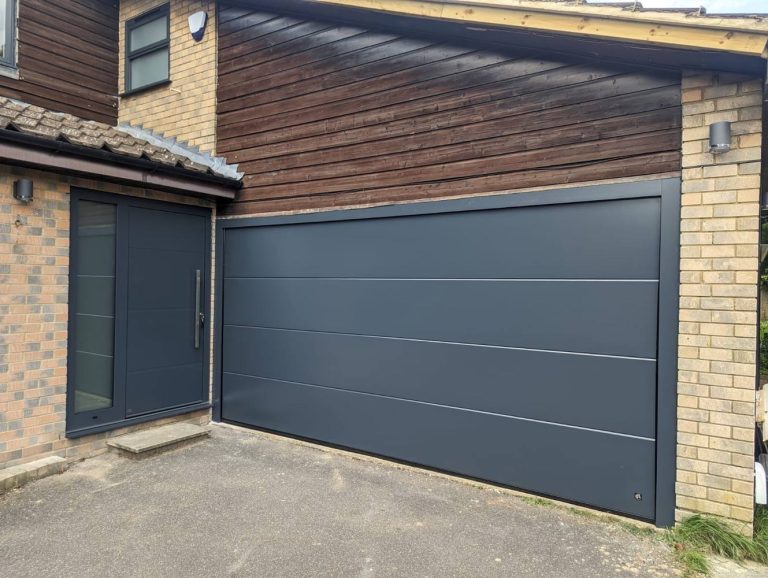 Ryterna RD80 Entrance door & a matching Ryterna Flush-Slick sectional door
